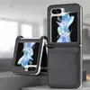 Capa para Celular Samsung Zflip8 Couro Flip6 Com Porta-Cartão Tela Dobrável Zflip7 Capa Protetora Anti-Impressão Anti-Impressão