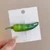 Grampo de Cabelo Pimenta Vegetal Simulação Lote de Grampos Venda em Barraca Feminino Divertido Engraçado Presilha Bico de Pato Grampo Criativo Acessório de Cabelo Personalizado