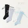 Fábrica de Calcetines Laibo Xy137 Nuevo Estilo de Verano Calcetines para Niños Calcetines de Malla Larga con Lazo de Seda de Morera Calcetines de Princesa