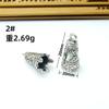 Pingente de chifre de flor de ameixeira vintage prata Xizang pulseira de chifre folha de bambu pingente de corda acessórios para pingente DIY feito à mão atacado