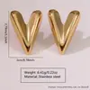 Brincos de Tarraxa de Aço Inoxidável Banhados a Ouro em Alta Venda Brincos de Folha de Aço Inoxidável Personalizados Brincos de Folha Banhados a Ouro da Moda de Luxo Leve