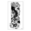Nuevo tatuaje pequeño de brazo completo, pegatina de medio brazo, cabeza de lobo, calavera, color, impermeable, protección del medio ambiente, conjunto transfronterizo.