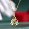 Árvore de Natal Cortada em Metal Estilo Cao Shi Galvanizado para Mulheres, Enfeites de Natal Doces e Simples, Estilo Quente do TikTok Coreano