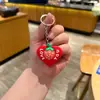Llavero Creativo con Forma de Corazón de Fresa y Durazno Colgante Creativo para Bolso Accesorio para Teléfono Unisex Caja Sorpresa Regalo Pequeño