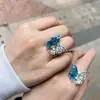 Anel Ajustável de Borboleta Tridimensional de Conto de Fadas Estilo Europeu e Americano para Mulheres, Estilo Trendy Ins, Luxo Leve, Anel Minimalista de Dedo Indicador de Nicho
