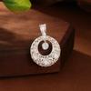 Collar de Plata de Ley Hueca con Flor de Personaje Feliz para Mujer S999 Plata Pura Cuerda Trenzada Estilo Chino Collar Estilo Caliente de Transmisión en Vivo Venta Directa de Fábrica