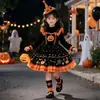 Vestido Halloween Gótico Estilo Novo Outono/Inverno Feminino Abóbora Estiloso Manga Longa Saia Bufante Fantasia de Festa Performance Tendência