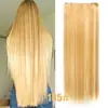 Las pelucas son un artículo de gran venta en el comercio transfronterizo, populares entre las mujeres europeas y americanas, Extensiones de Cabello Liso Extra Largas de Cinco Secciones, Postizos Grandes, Extensiones de Cabello Teñido Degradado