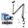 Suporte para Celular, Suporte para Tablet, Suporte de Mesa para Cabeceira, Suporte para Preguiçosos para Assistir Dramas, Rotativo, Portátil, Base Multifuncional de Metal