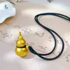 Retención de Color Alta Arena Dorada Antigua Colgante de Calabaza Gordita Atrae la Fortuna Cobre Chapado en Oro Tendencia Nacional Colgante de Calabaza Joyería al por Mayor