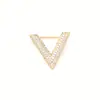 Moda Coreana Broche en V de Circonita Broche Elegante Creativo para Hombre Pin Creativo Personalizado para Ropa Accesorios Simples