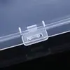 Caja Pequeña Plana Transfronteriza 1.5 de Alto Caja Cuadrada Pequeña Transparente Joyería Plástico Pp Empaque Caja de Almacenamiento de Tarjetas Tira Larga Rectangular