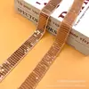 Novo bordado de renda com lantejoulas e miçangas renda de código de barras acessórios para roupas de dança peça quadrada com renda 2,5 cm de largura