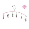 Estante multifuncional para calcetines, estante de secado curvo antideslizante, doble uso para húmedo y seco, tendedero de clips para calcetines, estante de calcetines a prueba de viento, multi-clip