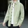 Camisa de trabajo de algodón de manga larga para hombre, camisa de estilo japonés, informal, holgada, para primavera y otoño, nueva