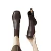 Nuevas botines de punto de tacón grueso 2026, nuevas botas de tacón alto ajustadas otoño/invierno, botas estilo Martin británico, botines tipo calcetín elástico
