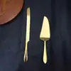 Juego de cuchillo para pastel y espátula de acero inoxidable transfronterizo, cuchillo para pan de mango largo, espátula para postres, frutas, quesos, pizza, herramientas para hornear