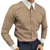 Camisa de Raya Estampada Simple Transfronteriza para Hombre Camisa de Negocios de Primavera para Hombre Tops Sueltos Casuales de Manga Larga para Primavera y Otoño