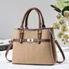 Bolso de Mano Versátil de Color Sólido con Gran Capacidad, Bolso de Hombro Casual Estilo Verano, Bolso Cruzado Simple para el Día a Día, Bolso de Mano
