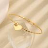 Pulsera Popular de Amor Abierta de Acero Inoxidable con Hebilla en Forma de Corazón para Pareja de Hombres y Mujeres