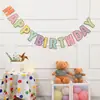 # Festa de Aniversário Feliz Crianças Primeira Festa de Aniversário Decoração Bandeira de Aniversário Cordão de Bandeirinhas Cenário Layout Bandeira Pendurada Bandeira Colorida Lote
