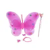 Alas de mariposa luminosas varita de hada diadema alas de angelito conjunto de tres piezas de mariposa con lentejuelas accesorios de actuación juguetes pequeños