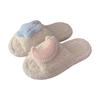 Outono e inverno das mulheres estudantes Home Indoor quente sapatos fofos coreanos ins simples bonito estrela lua chinelos de algodão
