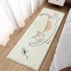 Alfombra de Baño de Cachemira Personalizada Antideslizante Dormitorio Lindo Dibujo Animado Larga de Noche Ventana Mirador Alfombra de Felpa Fácil de Cuidar