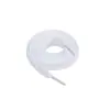 Color 1cm poliéster baja elasticidad seda plana hueca cuerda doble cordón blanco negro cordón cintura pantalón suéter sombrero cuerda