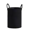 Cesta de Armazenamento Trançada com Corda de Algodão, Cesto de Roupas Sujas, Cesto de Armazenamento Doméstico para Roupas e Brinquedos com Alça, Balde de Armazenamento, Cesto de Roupas Sujas de Corda de Algodão