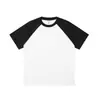 Camiseta raglán de peso pesado AG260 g, a juego de colores, guía de llegada, algodón peinado, manga corta, algodón estampado, camiseta corta de algodón