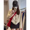 Cardigan de Lã Super Estiloso com Botão de Alavanca de Cinco Cores, Estilo Preguiçoso, para Mulheres, Casaco Suéter Macio e Grosso de Alta Qualidade