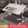 Mesa de cama dobrável com altura ajustável, mesa de escrita simples para estudantes de dormitório, mesa de estudo com suporte de altura ajustável
