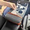 Nuevo tejido de pata de gallo artefacto para coche caja de pañuelos colgante de respaldo de asiento de aspecto elegante capacidad grande clásica creativa