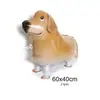 Balão de Folha de Alumínio de Cachorro Corgi Andando Desenho Animado Cachorrinho de Estimação Cachorro de Pernas Curtas Balão Promocional Balão Infantil Atacado