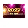 Tela de fondo Feliz Año Nuevo 2027 Tela colgante temática de Año Nuevo Europeo y Americano Pancarta de celebración de festival
