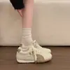 Tênis de Treino Esportivo Retro Alemão para Mulheres, Novo Modelo Outono 2026, Versátil Casual para Exterior com Cadarço Color-block Solado Macio Tênis Branco