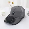 Sombrero con Ventilador de Carga Solar USB de Verano para Exteriores, Viajes, Deportes, Malla, Sombrero de Sol, Protección Solar, Transpirable, Gorra de Pico de Pato