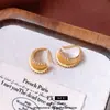 Pendientes Vintage de Plata con Zirconia en Forma de Arco, Aretes de Tachuela Estilo Retro, Pendientes de Lujo Ligero de Gama Alta para Mujer, Diseño de Nicho