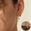 Aretes de Flores Caladas con Corte en Capas para Mujer Diseño Nicho Exquisitos Lujo Accesible Aretes Estéreo Aretes Estilo Ins Tendencia