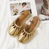 Sandalias de Correa Tejida Estilo Francés con Punta Cerrada y Talón Abierto, Zapatos Planos, Nuevos Zapatos Romanos Versátiles de Verano para el Trabajo Xh9061-9