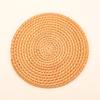Protetor Térmico Especial para Caçarolas, Jogo Americano de Rattan para Chá, Suporte para Copos, Protetor Térmico para Mesa de Jantar, Tapete Marrom Artesanal, Jogo Americano Antiescaldante