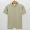 Seleção premium de camisetas de alta qualidade, luxo leve, de algodão de fibra longa Lyocell, com dupla face mercerizada, camisetas brancas de manga curta para homens para o verão