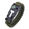 Pulsera Multifuncional 5 en 1 para Exteriores Pedernal Brújula Pulsera de Montañismo Silbato de Emergencia Equipo de Supervivencia de Emergencia