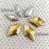 DIY Metal Imitación Cosido a Mano Cuentas Sueltas Rombo Diamante Cos Hecho a Mano Bordado con Cuentas Ropa de Animación Accesorios 20X34Mm Dorado