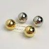 Pendientes Redondos Dorados de Diseño de Nicho Retro Europeo y Americano Pendientes de Botón Estilo Frío de Gama Alta Normcore Otoño e Invierno