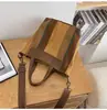 Bolsa de Ombro Grande Capacidade para Mulheres 2026 Nova Coleção Primavera Verão Bolsa de Lona Listrada Bolsa Tote Casual para Ombro Bolsa de Viagem