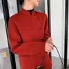 Chaqueta de Lana Estilo Chanel para Mujer Nueva Top de Gama Alta Estilo Vintage Chino Hebilla Lateral Cuello Vertical Color Sólido Commuter Profesional