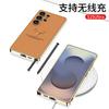 Adecuado para Funda de Teléfono Móvil Samsung S26Ultra, Cuero Liso Cabeza de Alce S25U Agujero Fino Personalizado Anticaídas S24U Funda Protectora