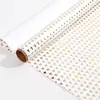 Fornecimento Exclusivo Transfronteiriço de Presentes de Dia dos Namorados, Hot Stamping Dourado, Papel de Presente Feliz Aniversário, Rolo de Papel Grande de Bolinhas Atacado